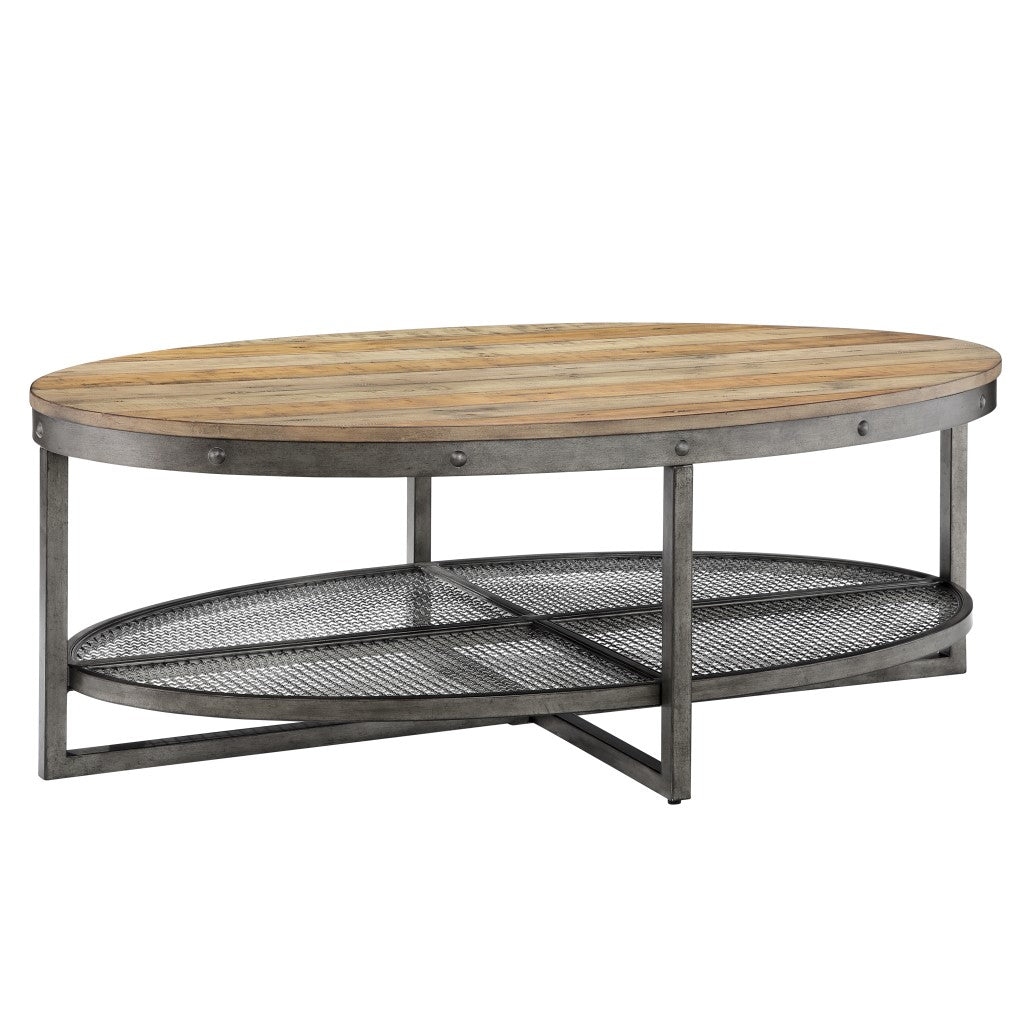 Ink+Ivy Sheridan Oval Coffee Table Natural