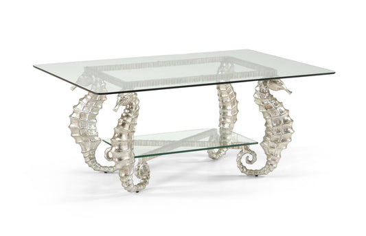 Chelsea House Seahorse Coffee Table - Silver