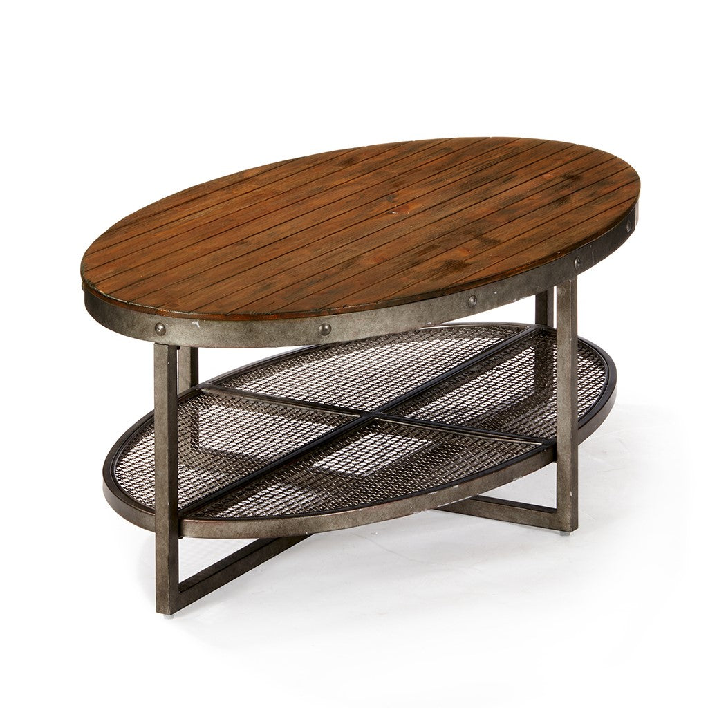 Ink+Ivy Sheridan Oval Coffee Table Chestnut