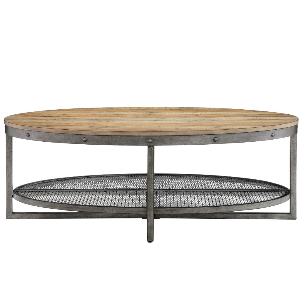 Ink+Ivy Sheridan Oval Coffee Table Natural