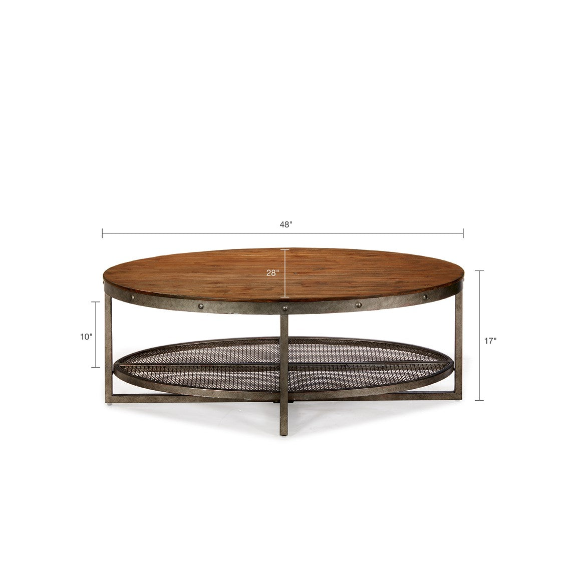 Ink+Ivy Sheridan Oval Coffee Table Chestnut